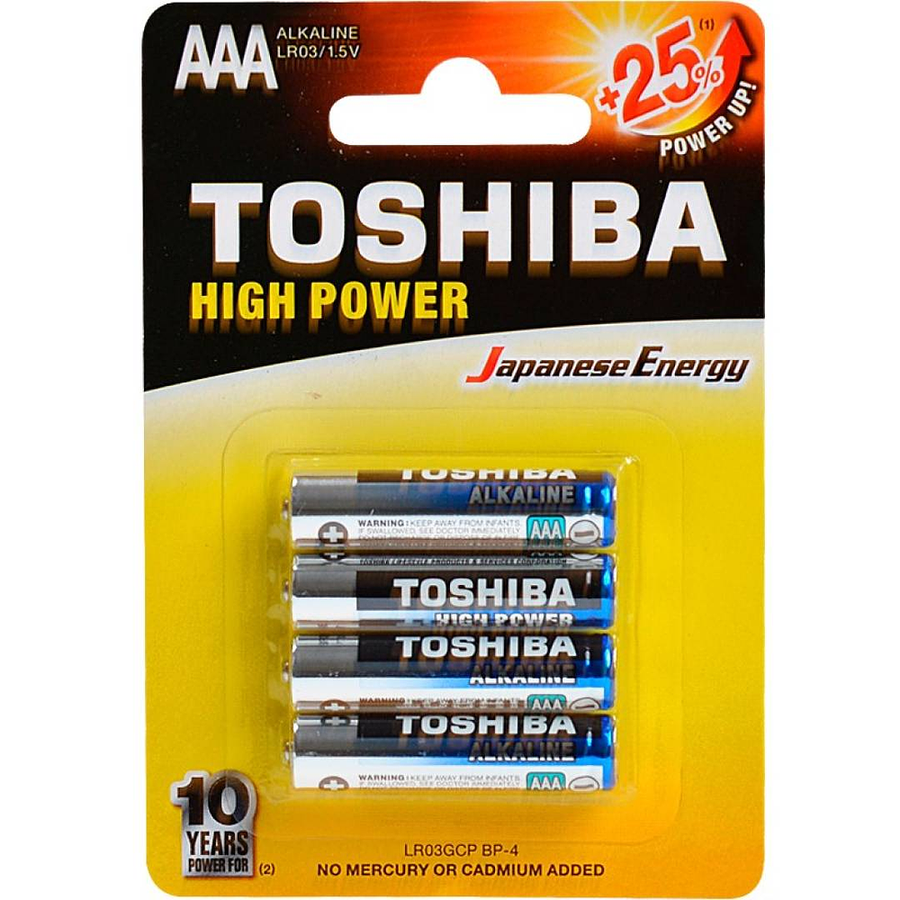 PILHAS TOSHIBA ALC R03 AAA 4PÇS