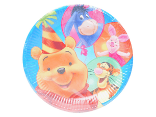 PRATO PAPEL WINNIE 23CM 10UNI