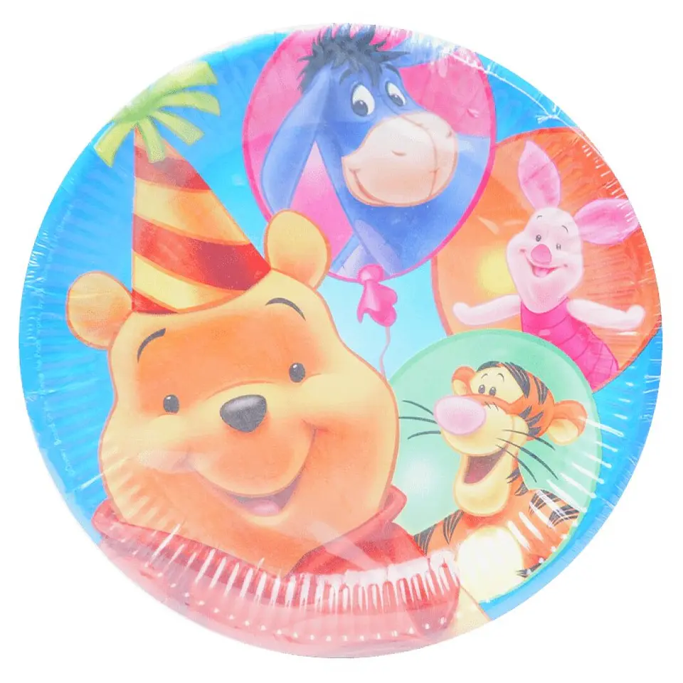 PRATO PAPEL WINNIE 23CM 10UNI 1