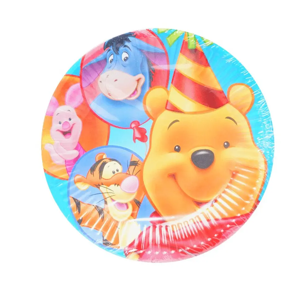 PRATO PAPEL WINNIE 20CM 10UNI 1