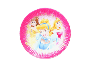 PRATO PAPEL PRINCESAS 20CM 10UNI