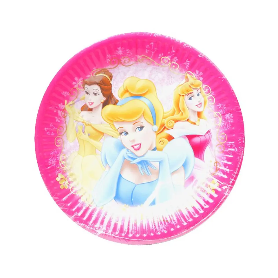 PRATO PAPEL PRINCESAS 20CM 10UNI 1