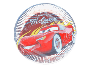 PRATO PAPEL CARS 23CM 8UNI