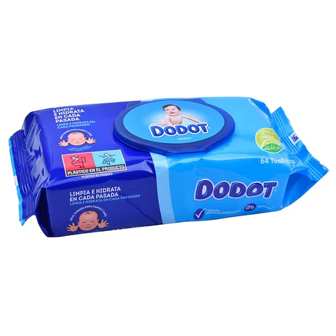 DODOT TOALHITAS DERMO C/TAMPA 64UNI