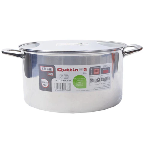 PANELA INOX INDUÇAO 28CM 269428-1A QUTTIN