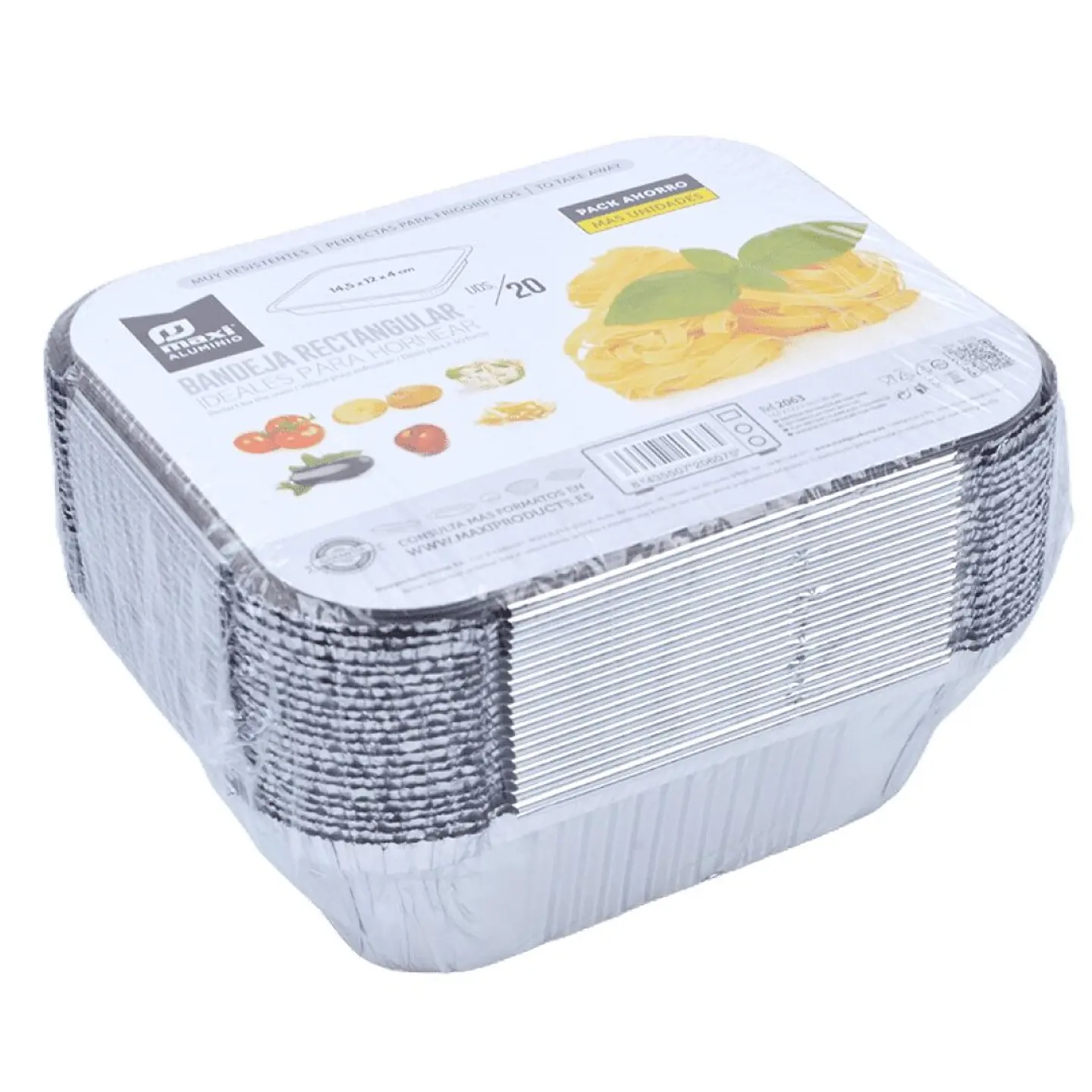 EMBAL. ALUM. P/ALIMENTOS 14,5X12X4 20UNI	 1