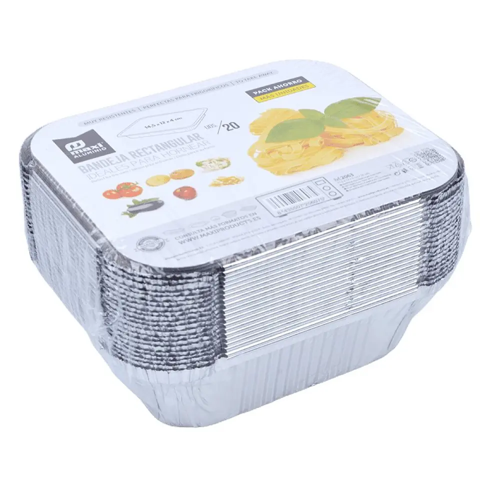 EMBAL. ALUM. P/ALIMENTOS 14,5X12X4 20UNI	 1