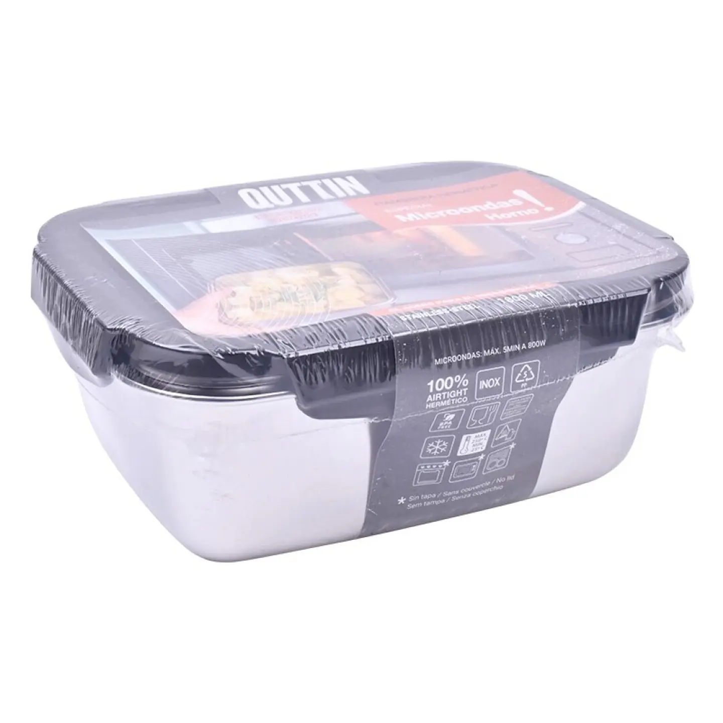 CAIXA HERMETICA 1800ML INOX 1