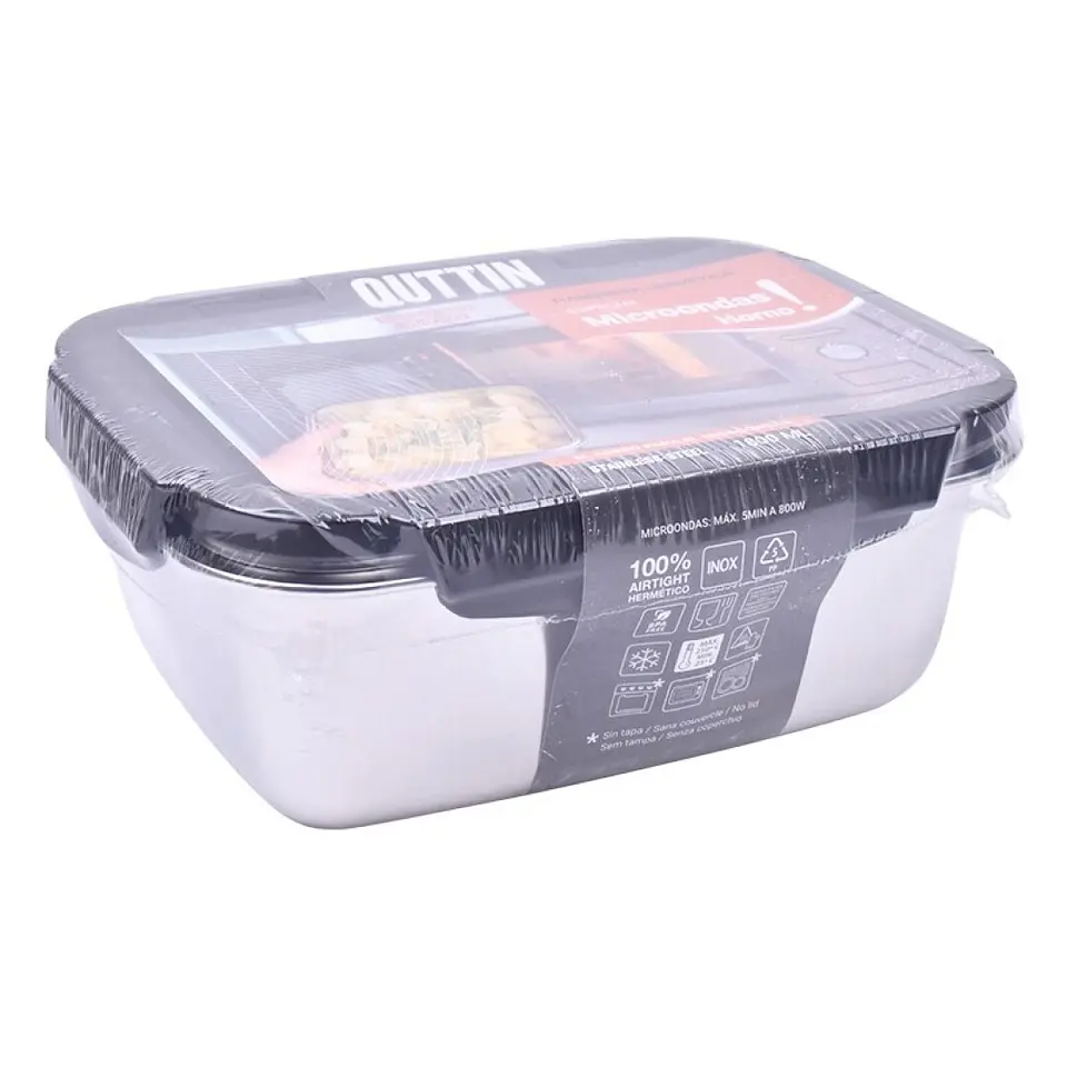 CAIXA HERMETICA 1800ML INOX 1