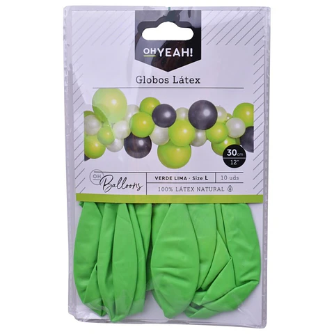 BALAO LATEX VERDE 30CM