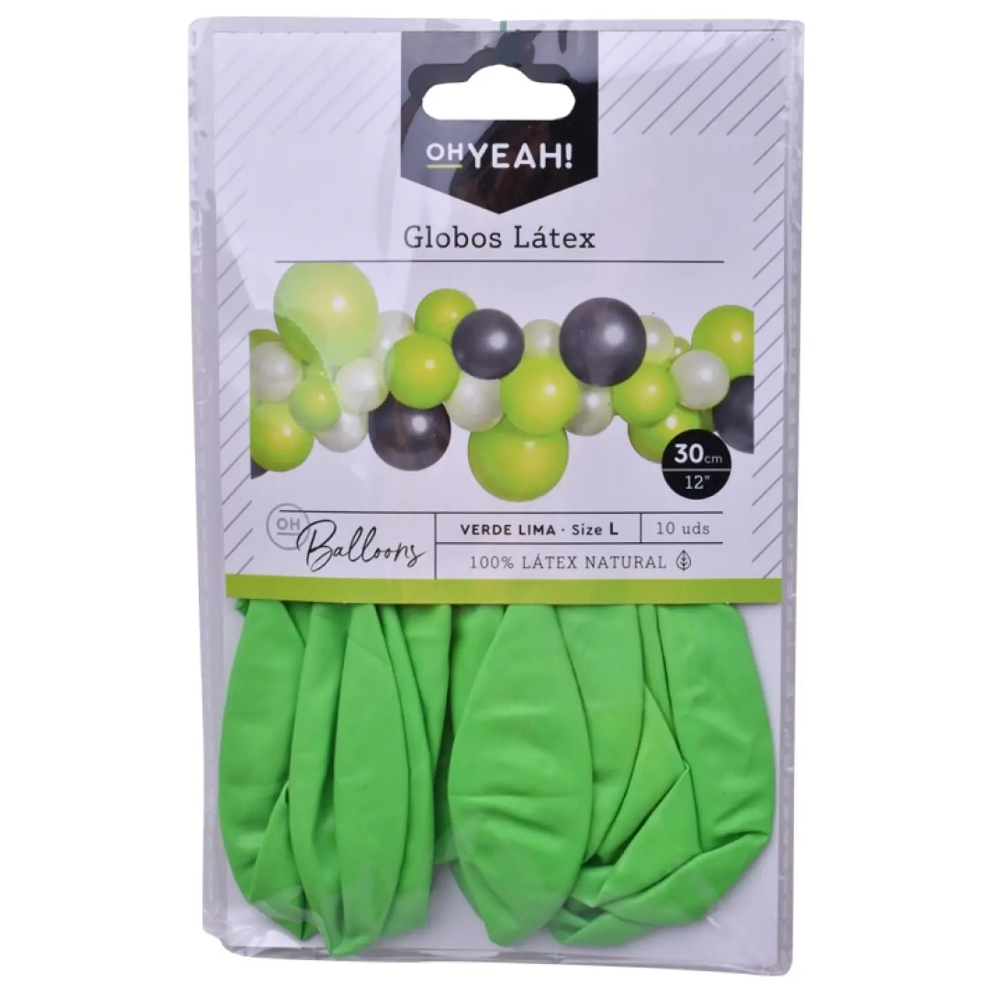 BALAO LATEX VERDE 30CM 1