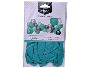 BALAO LATEX VERDE MINT 30CM