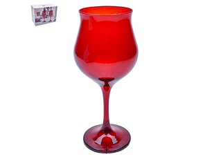 CONJ. 6 COPOS 305ML WAVY VERMELHO