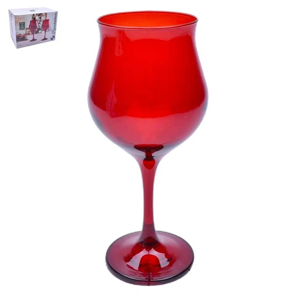 CONJ. 6 COPOS 305ML WAVY VERMELHO 1