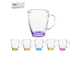 CONJ. 6 CANECAS VIDRO 32CL