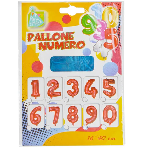 BALAO NUMERO 5 AZUL C/ 40CM