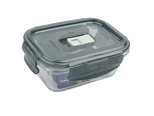 RECIPIENTE VIDRO RECT. C/TAMPA OLIVA PURE