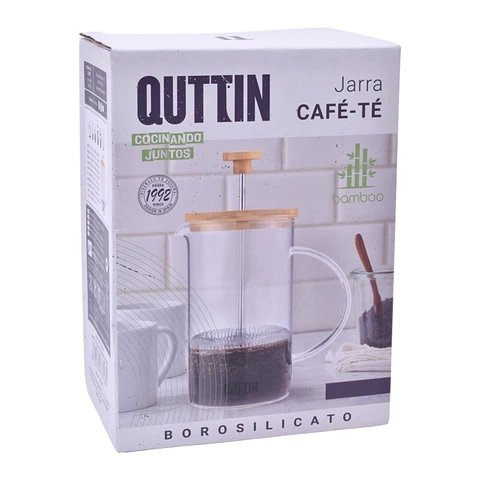 JARRO CAFÉ CHÁ 600ML T/BAMBO QUTTIN
