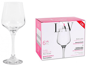 CONJ. 6 COPOS VINHO 330CC LAL