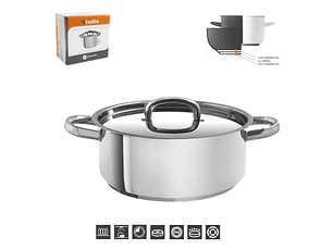 CAÇAROLA JOMAFE AÇO INOX 22