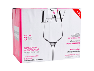 COPOS VINHO LAL CONJ. 6UNI 400CC