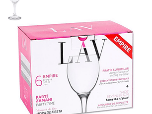 COPOS VINHO EMPIRE CONJ. 6UNI 205CC