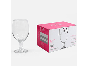 CONJ. 6 COPOS CERVEJA 400CC MISKET