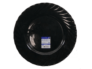 PRATO TRIANON PRETO RASO 24,5CM