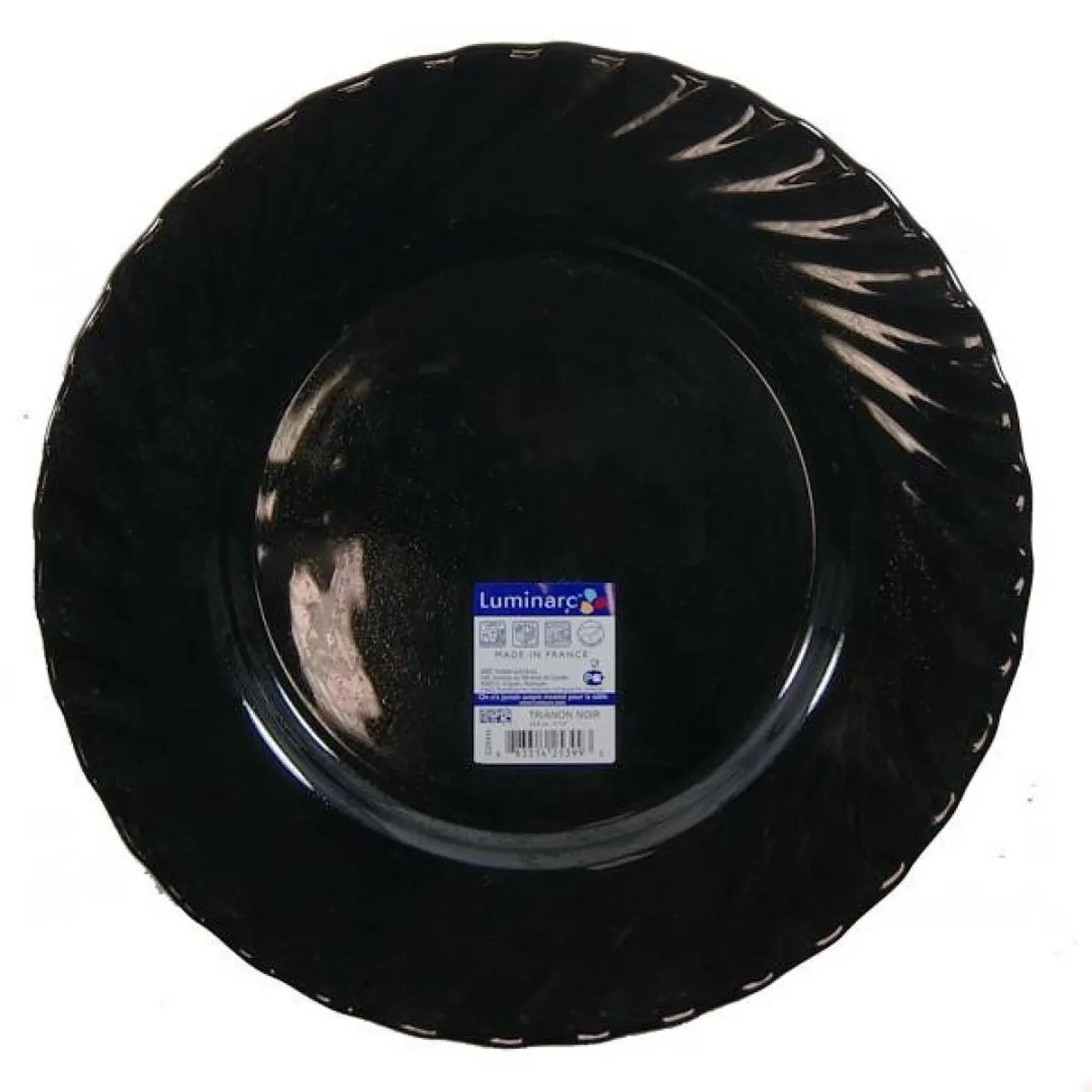 PRATO TRIANON PRETO RASO 24,5CM 1