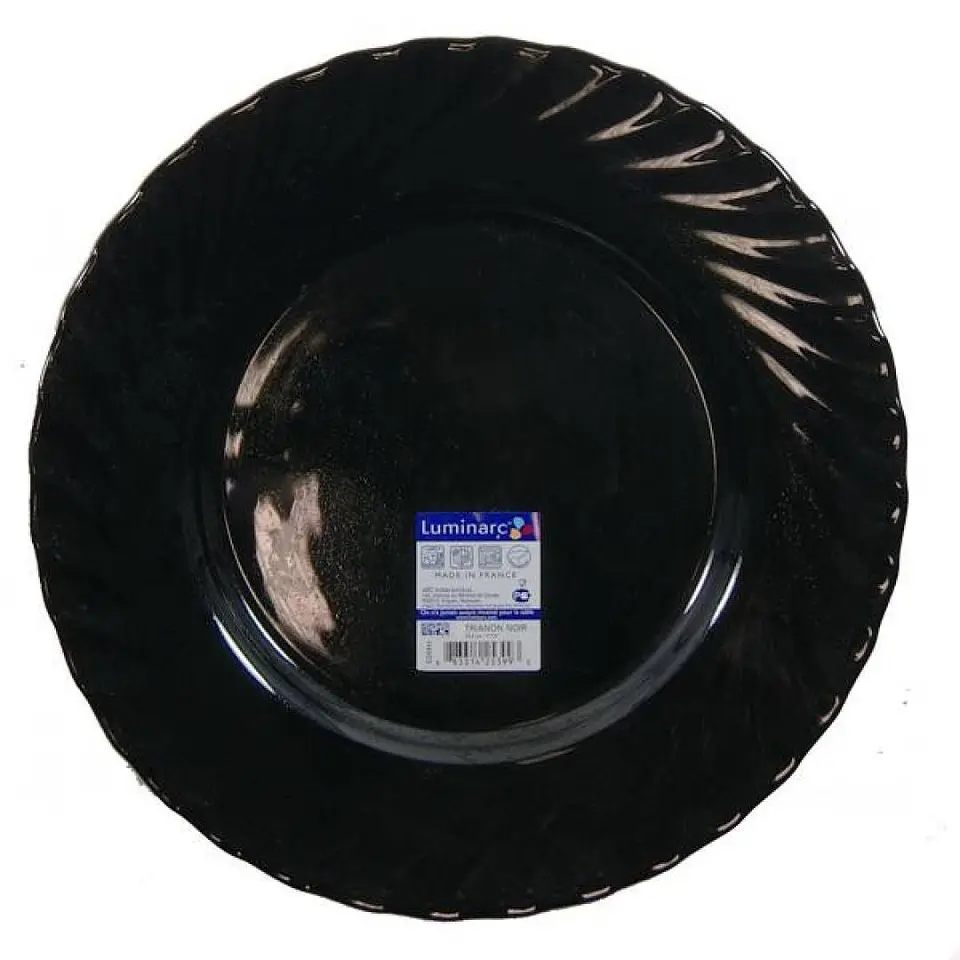 PRATO TRIANON PRETO RASO 24,5CM 1