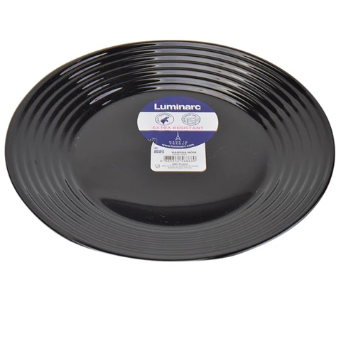 PRATO RASO HARENA PRETO 25CM - LUMINARC