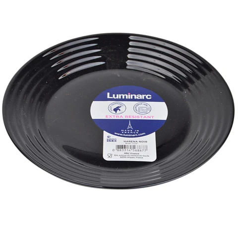 PRATO S/ MESA HARENA PRETO 19CM - LUMINARC