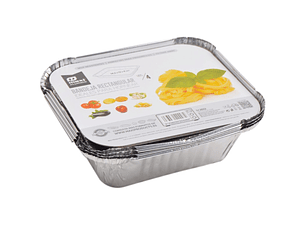 EMBALAGEM ALUM P/ALIMENTOS C/TAMPA 4 UNIDADES