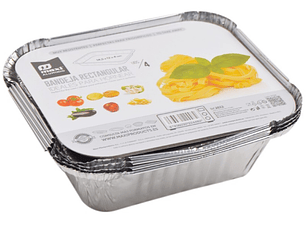 EMBALAGEM ALUM P/ALIMENTOS C/TAMPA 4 UNIDADES