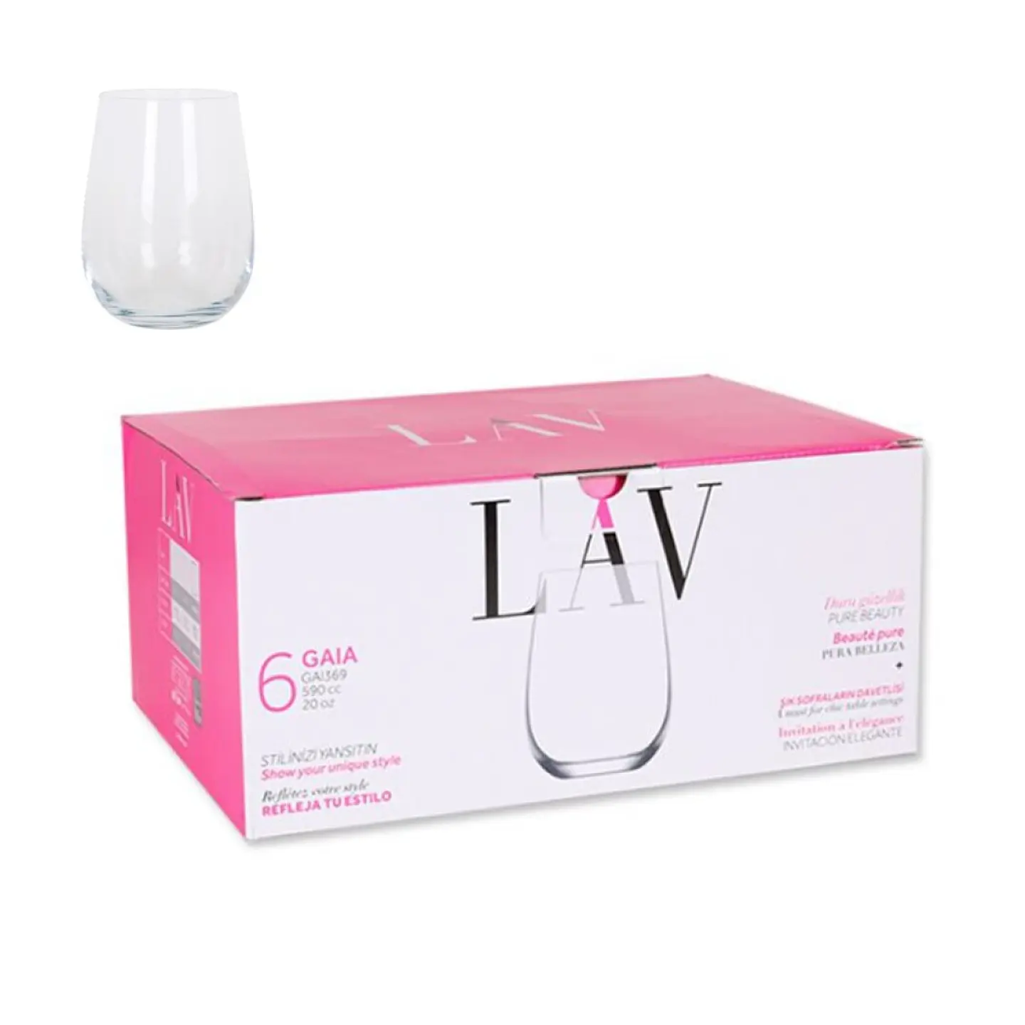 CONJ. 6 COPOS LAV GAIA 590CC 1