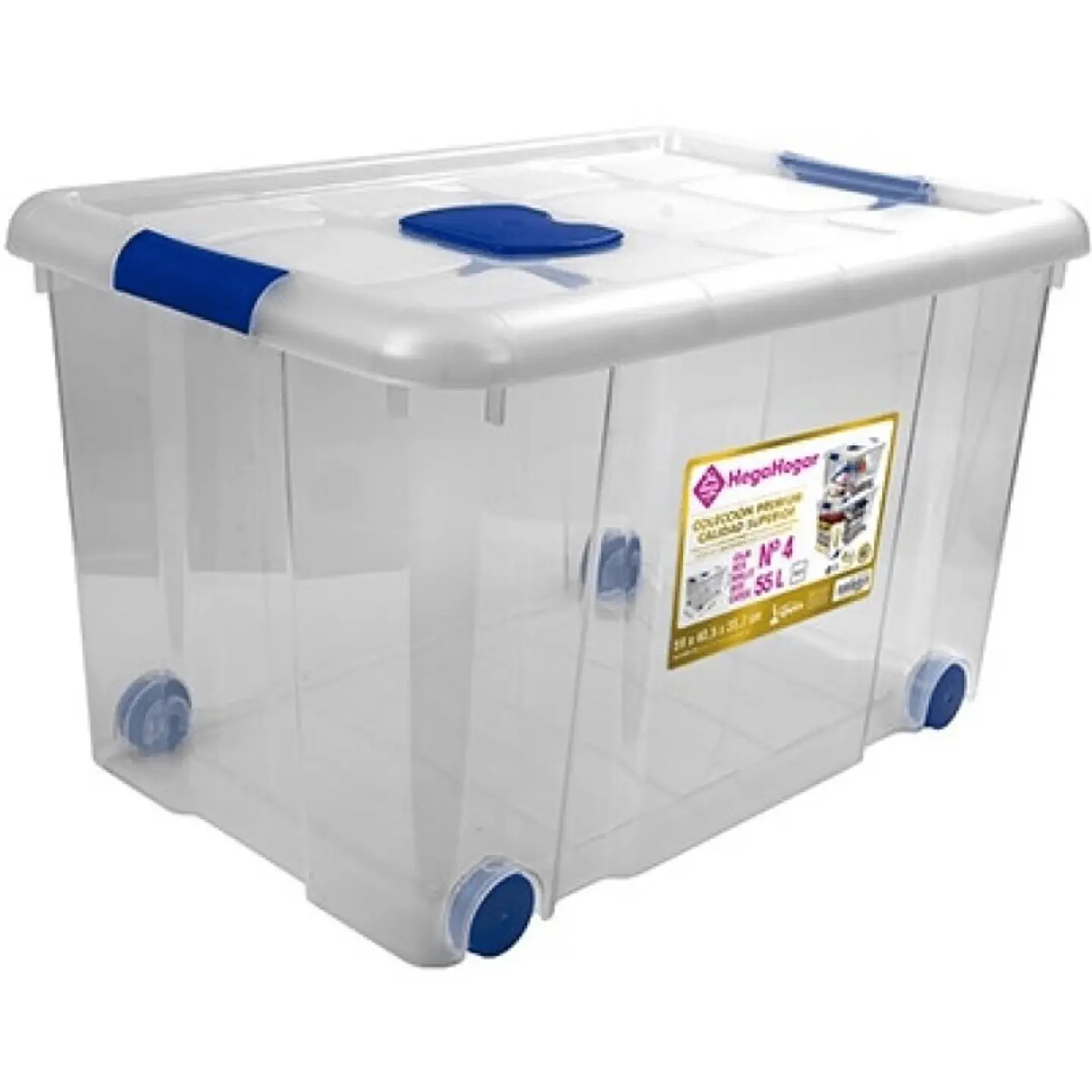 CAIXA PLASTICO C/RODAS 55L 1