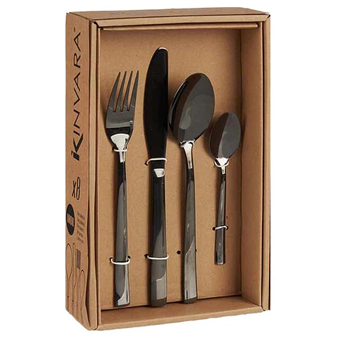 TALHERES 8 PÇS PRETO 75218