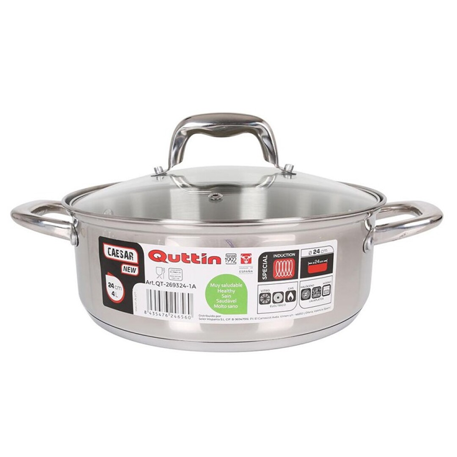 CAÇAROLA INOX INDUÇAO 24CM 269324-1A