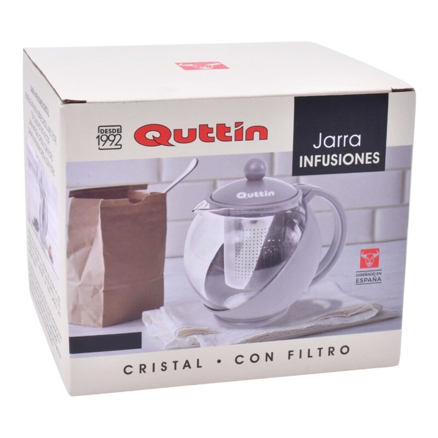 JARRO INFUSÃO DE VIDRO 1250ML QUTTIN