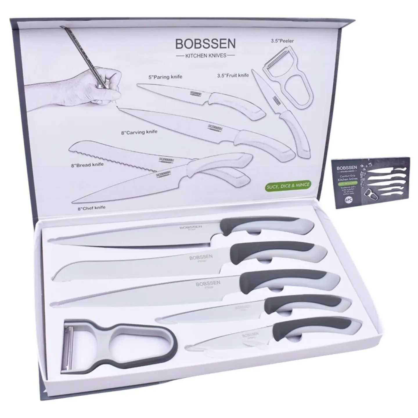 SET 5 FACAS+DESCASCADOR 2830-047A 1