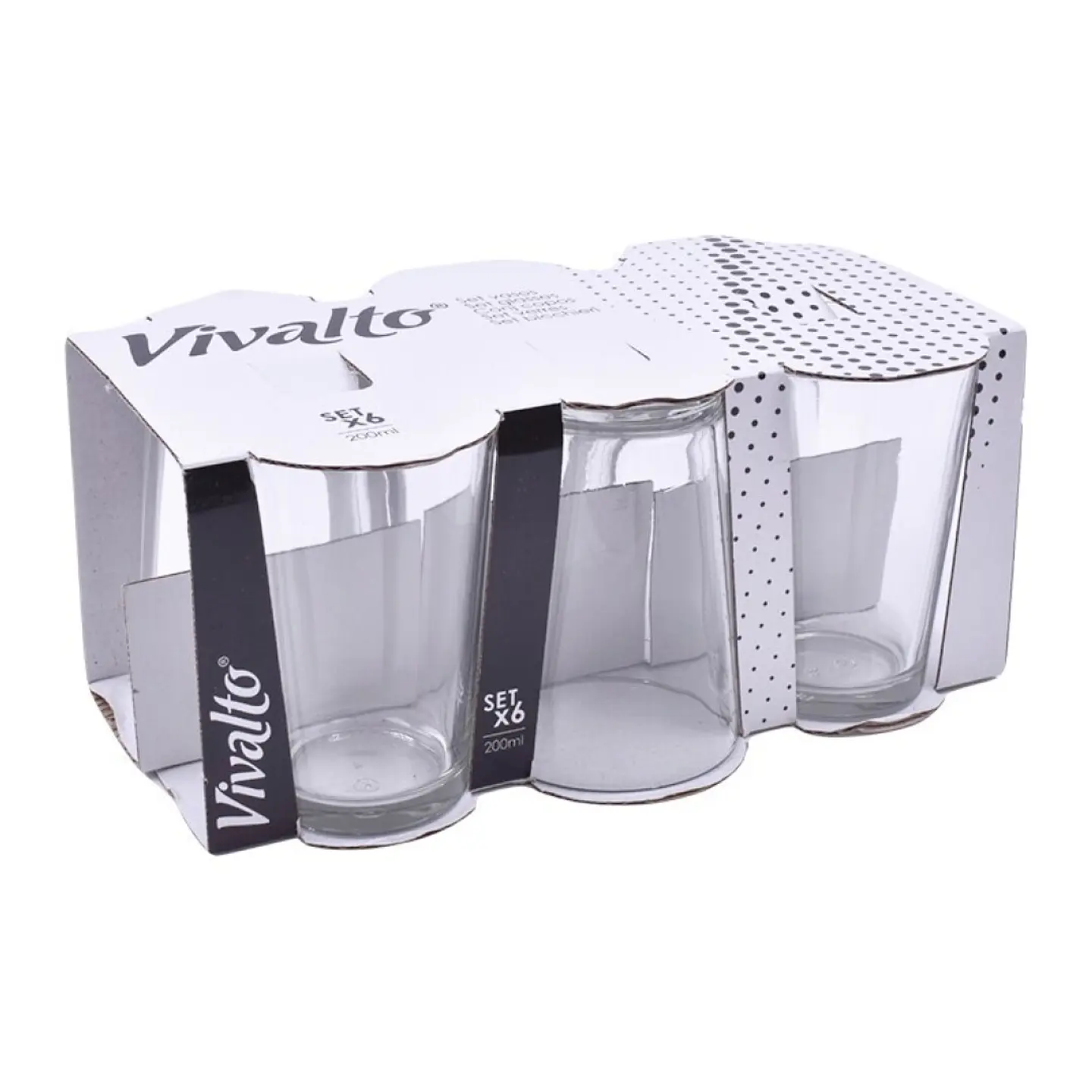 CONJ 6 COPOS 200ML LISOS 1