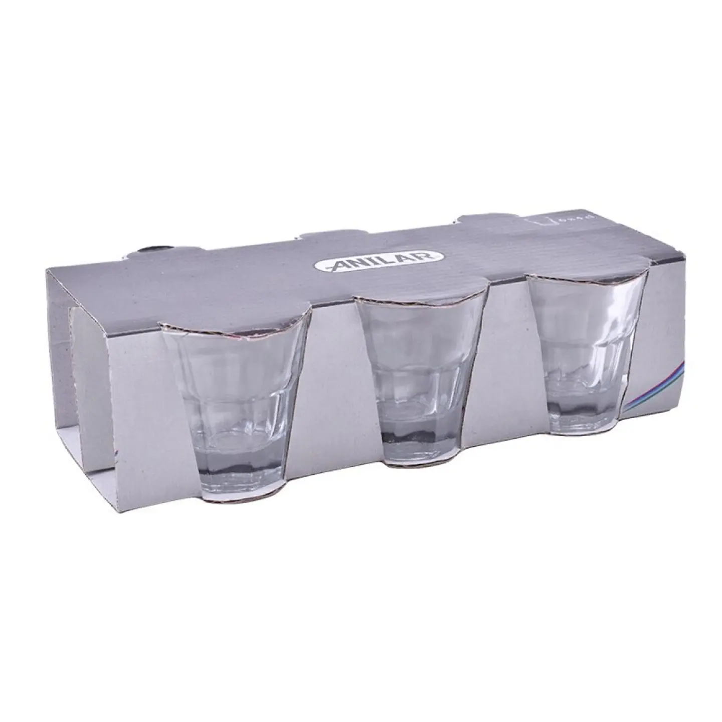 CONJ.6 COPOS DE VIDRO 4CL ANILAR 1