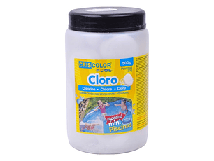 CLORO PASTILHAS EFERVESCENTES 500G (ESPECIAL MINI PISCINAS)