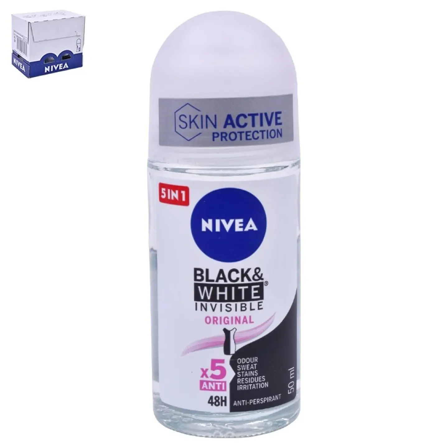 NIVEA DEO ROLL B&W INVIS ORIGIN 50ML 1
