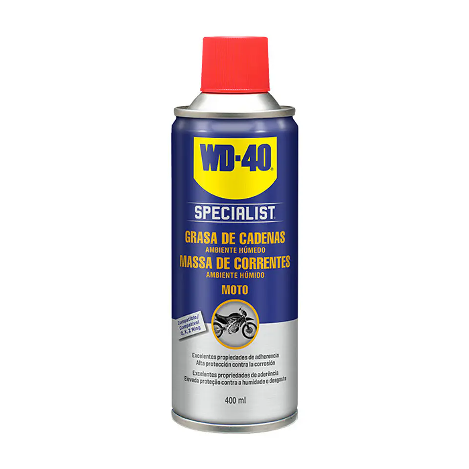 Spray WD-40 SPECIALIST Motorbike Massa de correntes Húmido 400ML 1