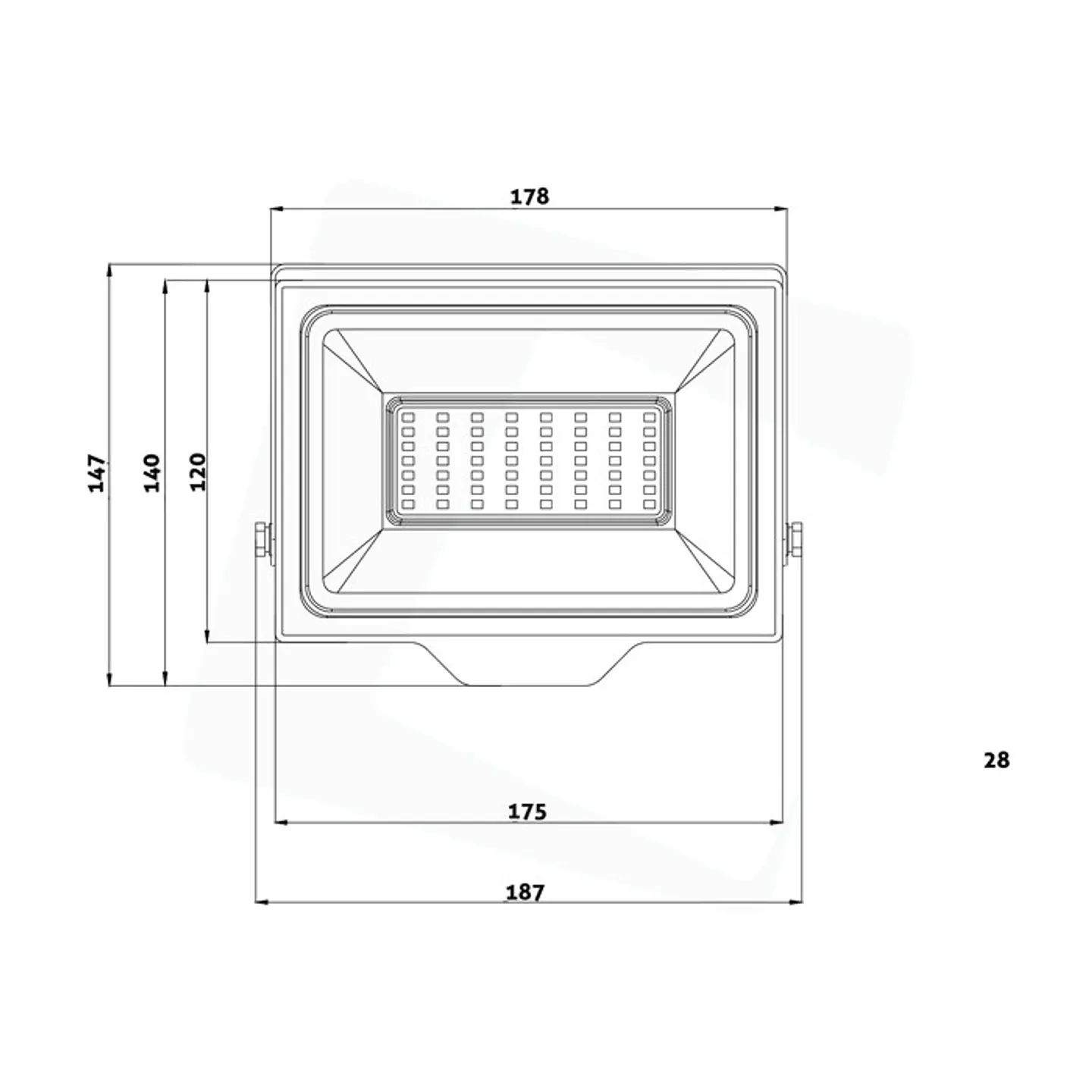 Projetor Avide LED SLIM 50W 6400K 2