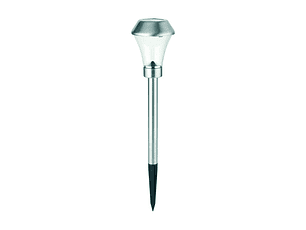 Candeeiro de Jardim Entac LED Solar Inox 40CM Cinza