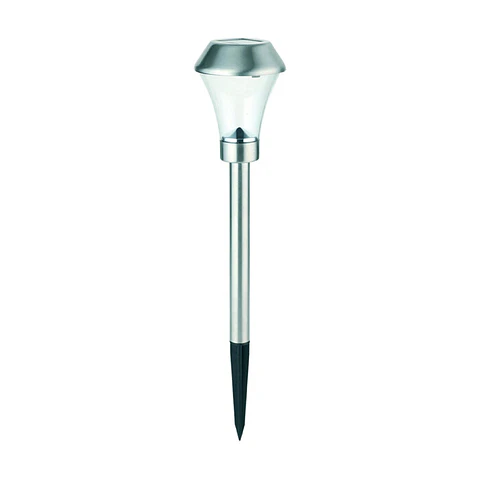 Candeeiro de Jardim Entac LED Solar Inox 40CM Cinza
