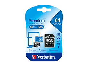 Cartão Verbatim MicroSDXC 64GB