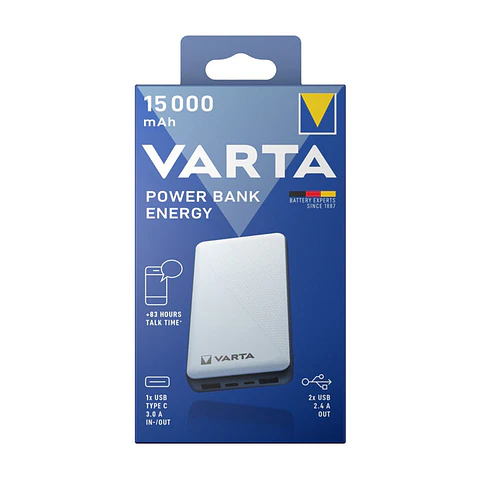 Powerbank Varta 15000MAH Cinza